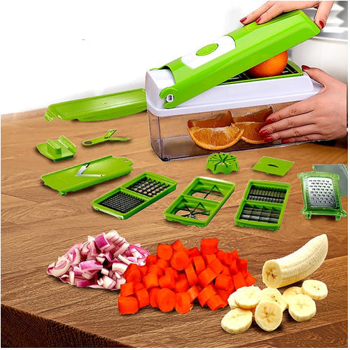 Vegetable Slicer Chopper 12 In 1 Nicer Dicer Plus