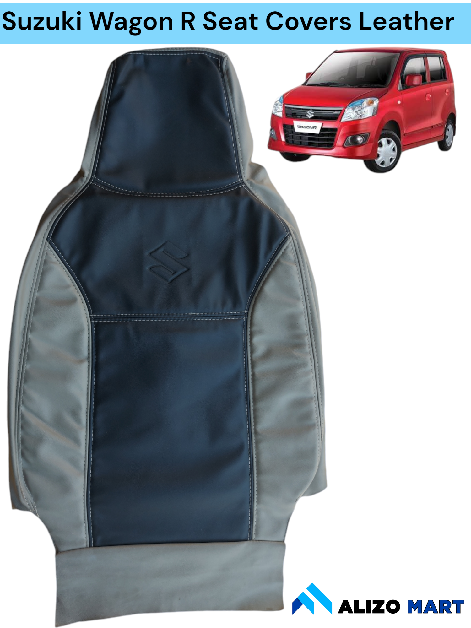 Suzuki Wagon R Seat Covers black Beige Leather